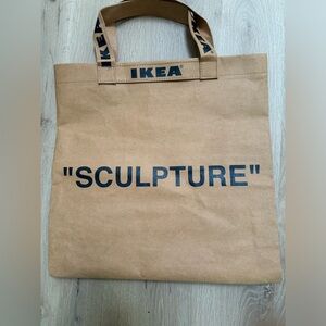 NWOT Virgil Abloh x IKEA MARKERAD "SCULPTURE" Tote Bag Off-White Medium 9 Gal.